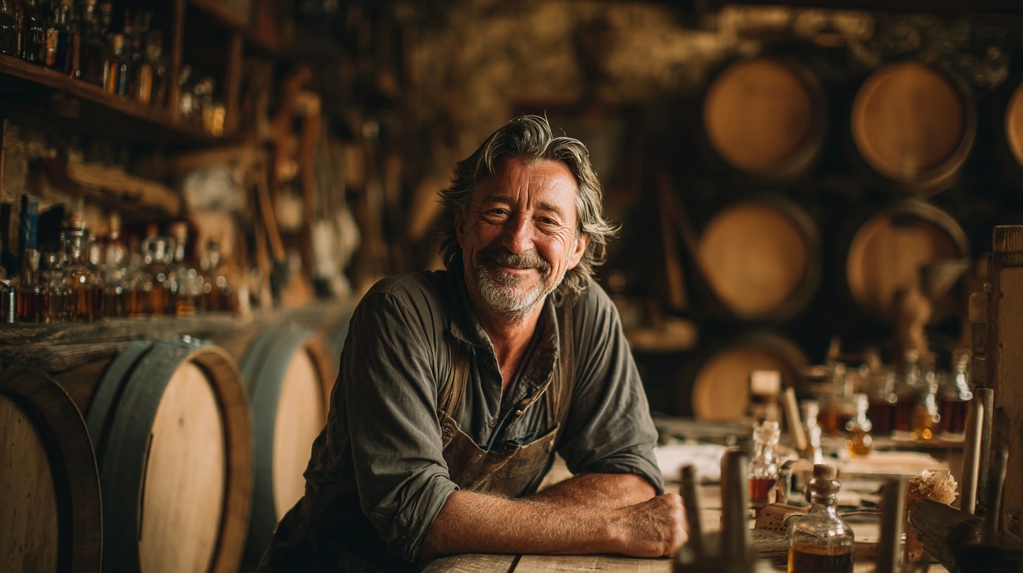 Rencontre chaleureuse avec des vignerons dans un chai du Sud-Ouest